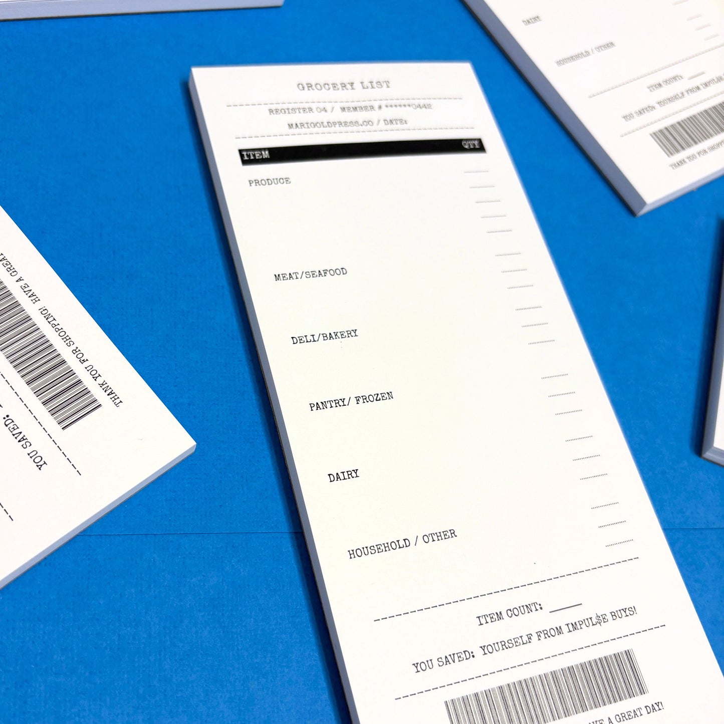 Grocery List Receipt Notepad | Retro Market Pad