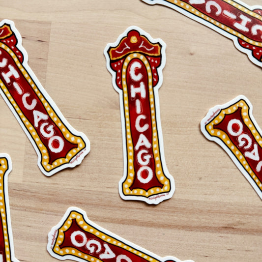 Chicago Theater Vinyl Sticker