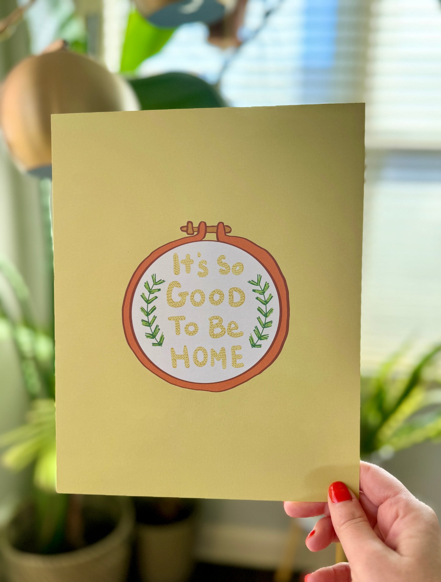 It’s So Good To Be Home 8x10 Cross Stitch Art Print