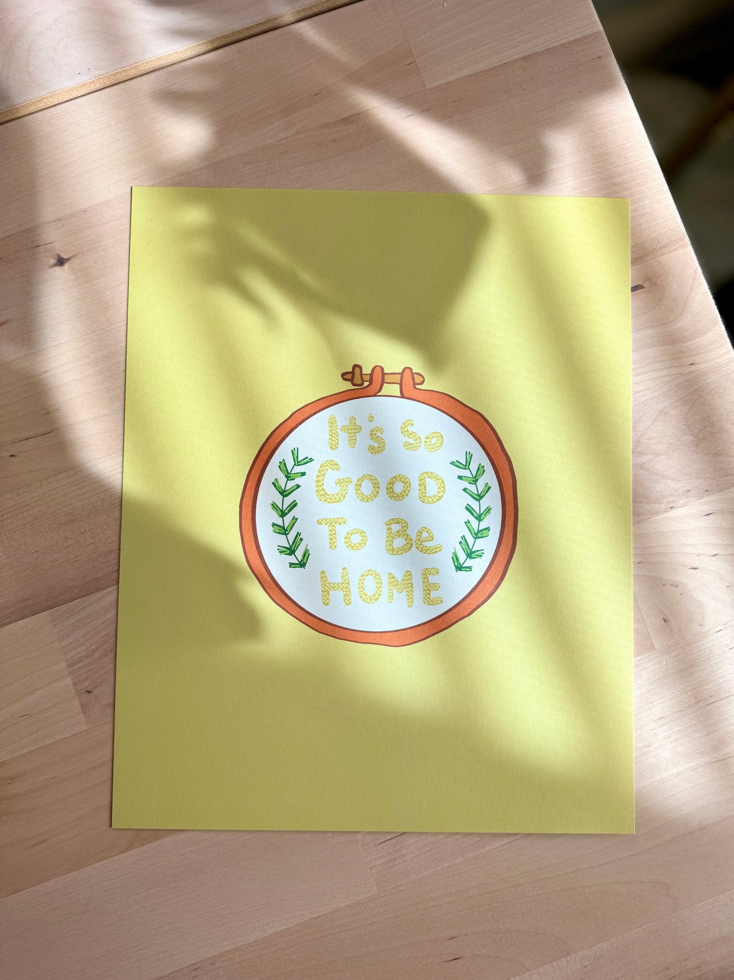 It’s So Good To Be Home 8x10 Cross Stitch Art Print