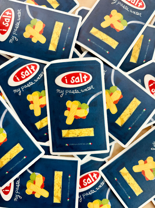 I Salt My Pasta Water Vinyl Sticker