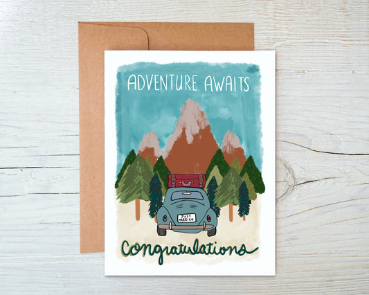 Camping/Adventure Wedding Card