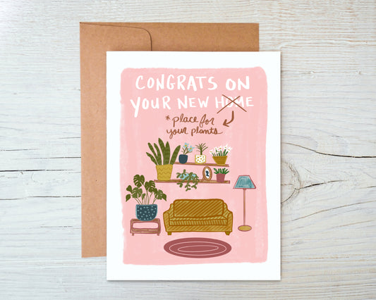 Plant Lover New Home Card
