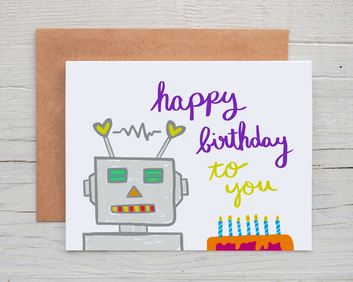 Robot Birthday Card