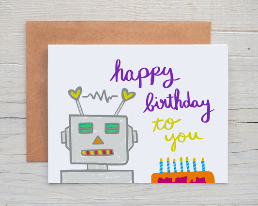 Robot Birthday Card