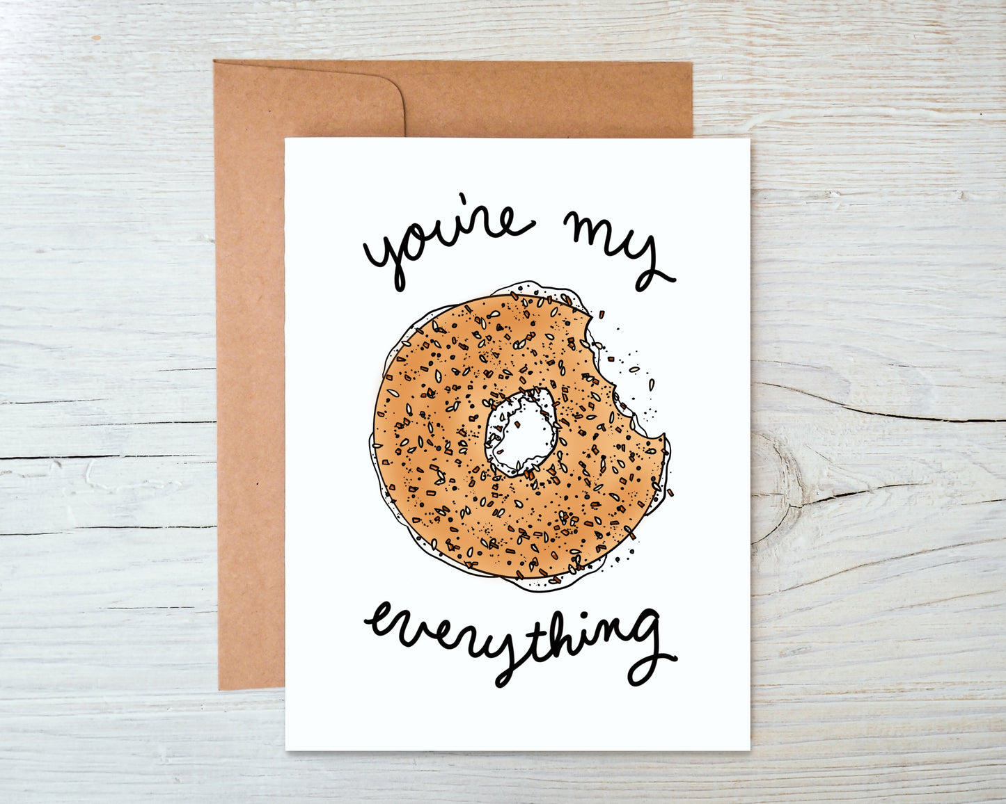 Everything Bagel Valentine’s Day / Anniversary Card