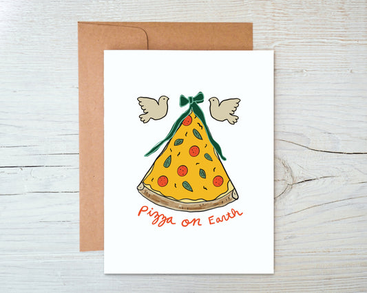 Pizza On Earth Holiday Card