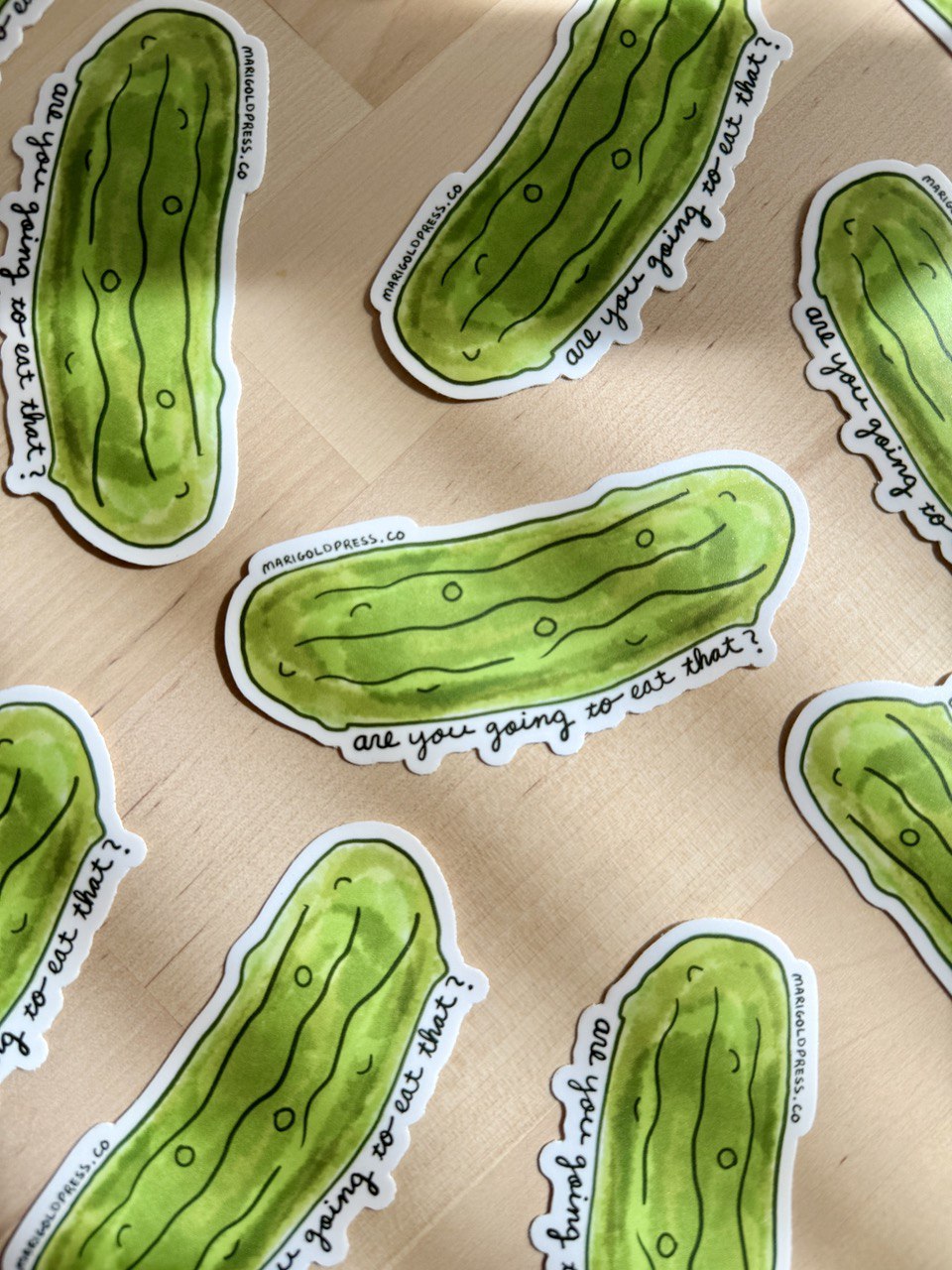 Dill Pickle Matte Vinyl Sticker - Are You Going To Eat That?
