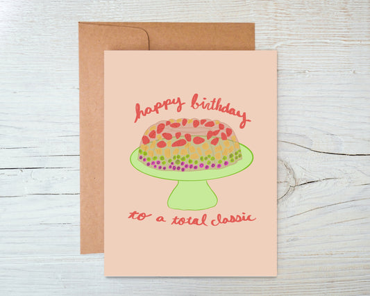 Classic Jello Cake Birthday Card