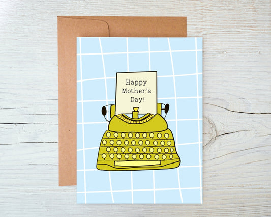 Typewriter Mother’s Day Card - Happy Mother’s Day