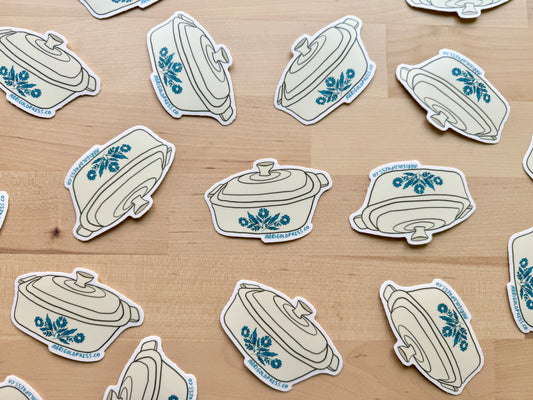 Vintage Corningware/Pyrex Casserole Vinyl Sticker