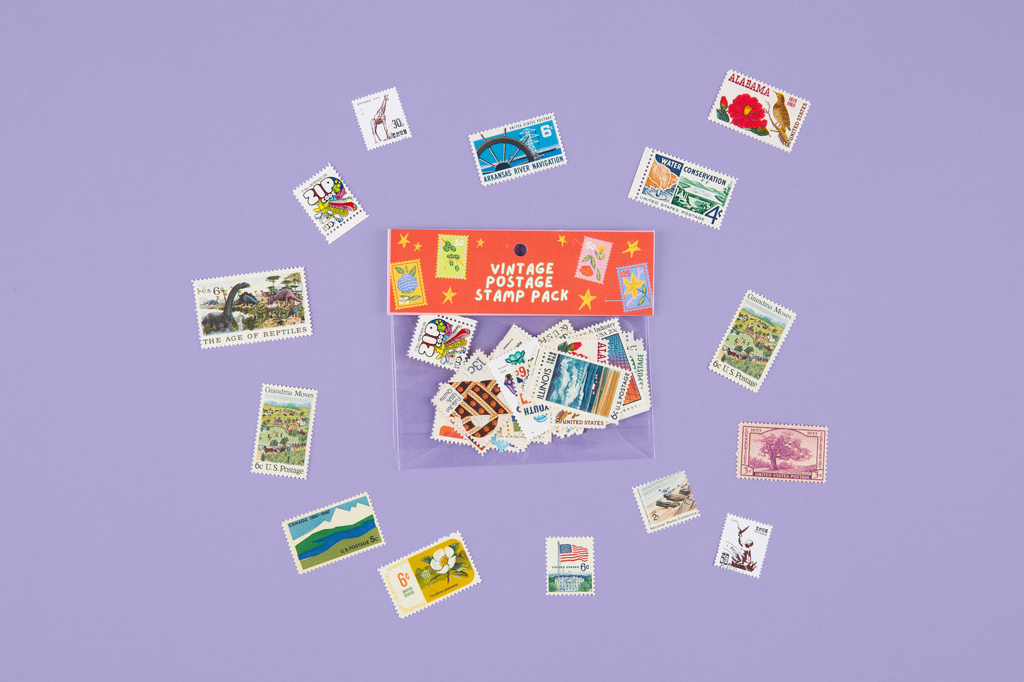 Vintage Postage Stamp Pack