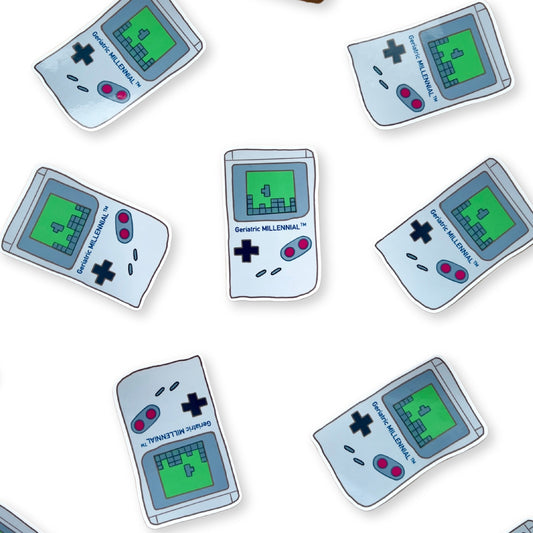 Tetris Gameboy Geriatric Millennial Vinyl Sticker