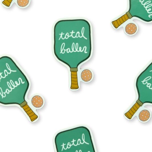 Pickleball Total Baller Vinyl Sticker