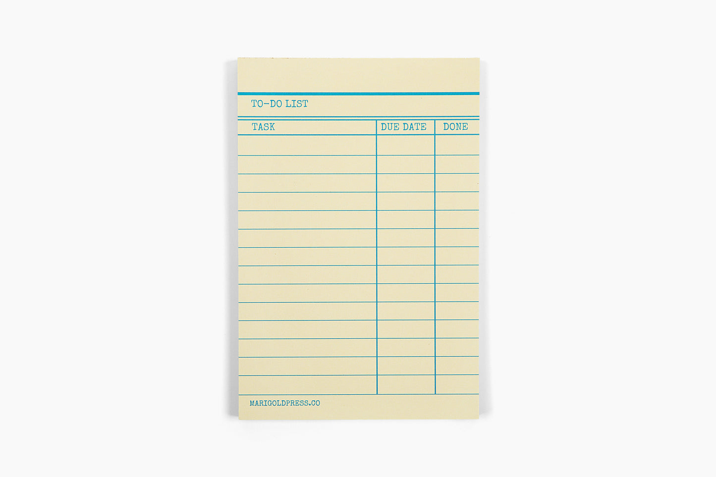 Library Card Notepad - Yellow - Case of 4