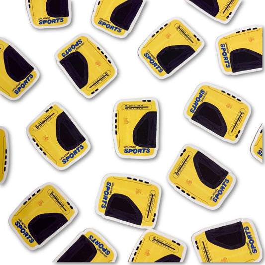 Yellow Sports Walkman Matte Vinyl Sticker