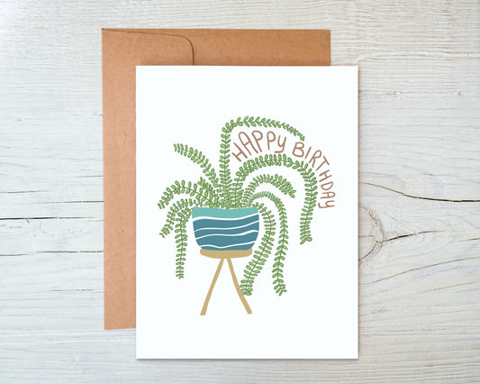 Potted Plant Birthday Card