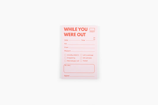 While You Were Out Notepad