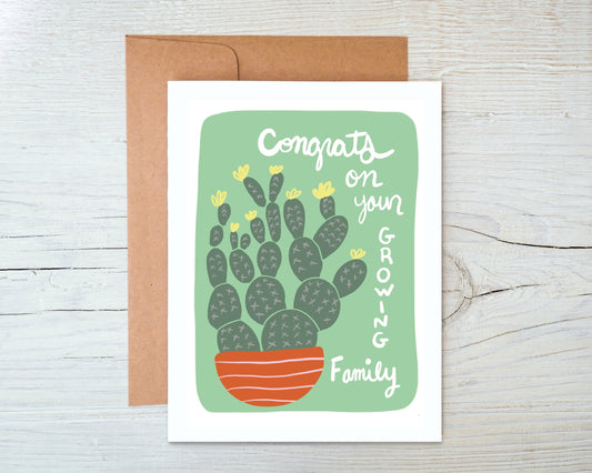 Cactus New Baby Card