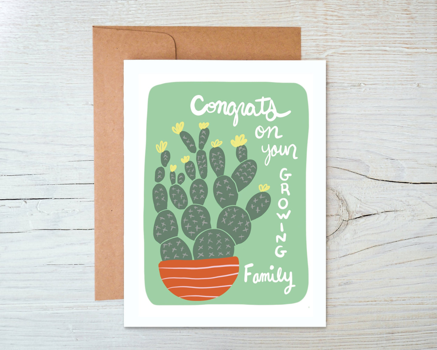 Cactus New Baby Card