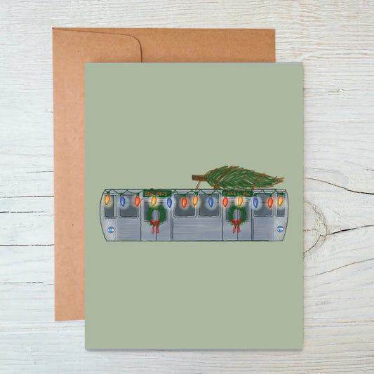 Chicago CTA Holiday Train Card - Chicago Christmas Holiday