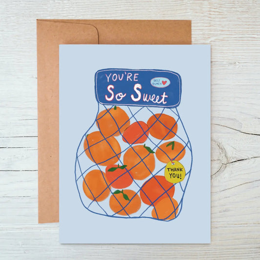 Orange Bag Thank You Card