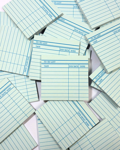 Library Card Post-It Notes Sticky Notes - Green