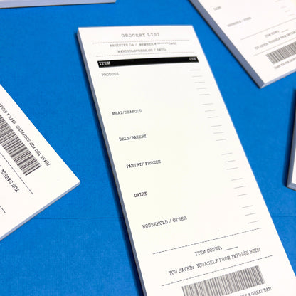 Grocery List Receipt Notepad | Retro Market Pad