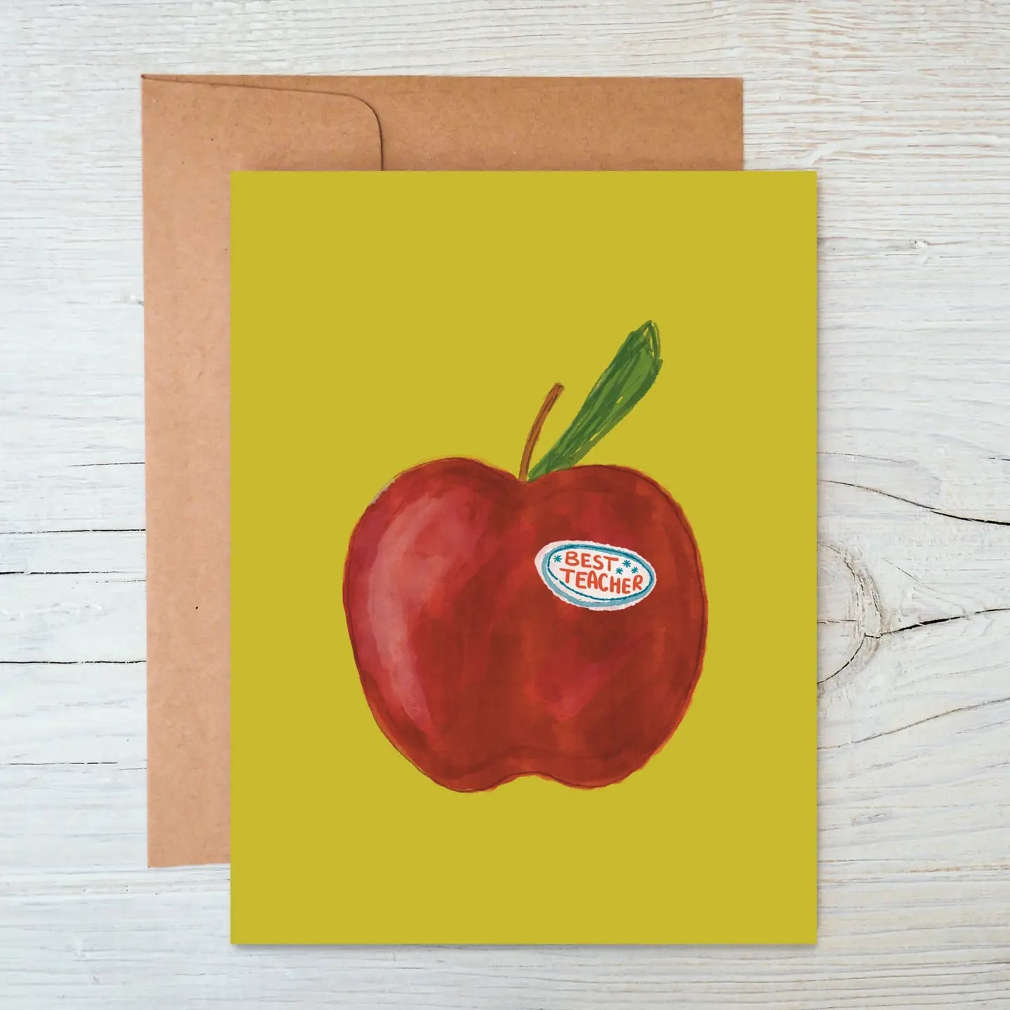 Teacher Appreciation - Apple Best Teacher Card