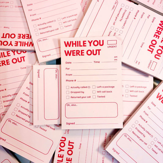 While You Were Out Notepad