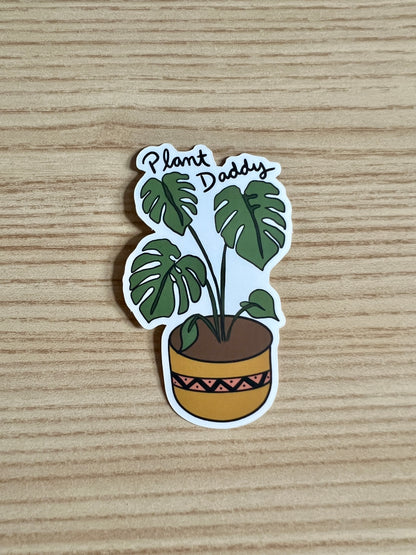 Plant Daddy Monstera Vinyl Sticker