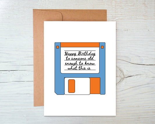 Floppy Disk Birthday Card