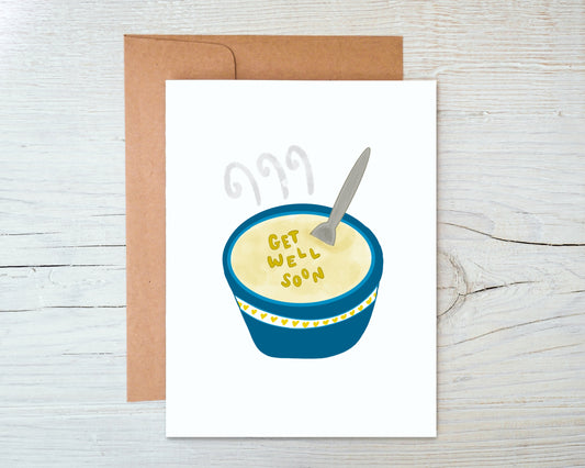 Get Well Alphabet Soup - Get Well Soon Card