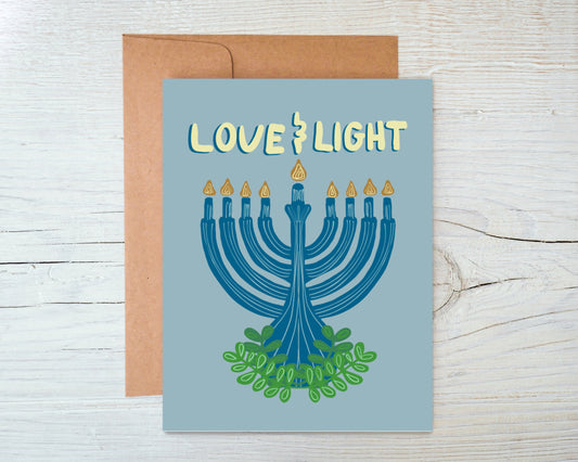 Love & Light Hanukkah Card 