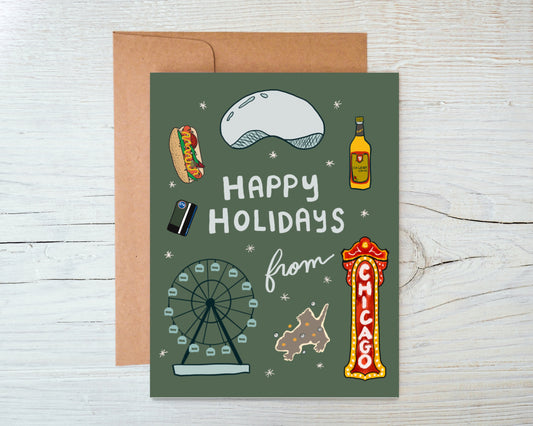 Chicago Favorites Holiday Card