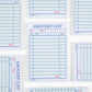 Guest Check Grocery List Notepad