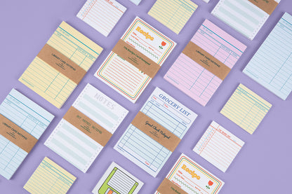 Post Note Catd Library Card Post-It Notes Sticky Notes - Yellow – Marigold Press
