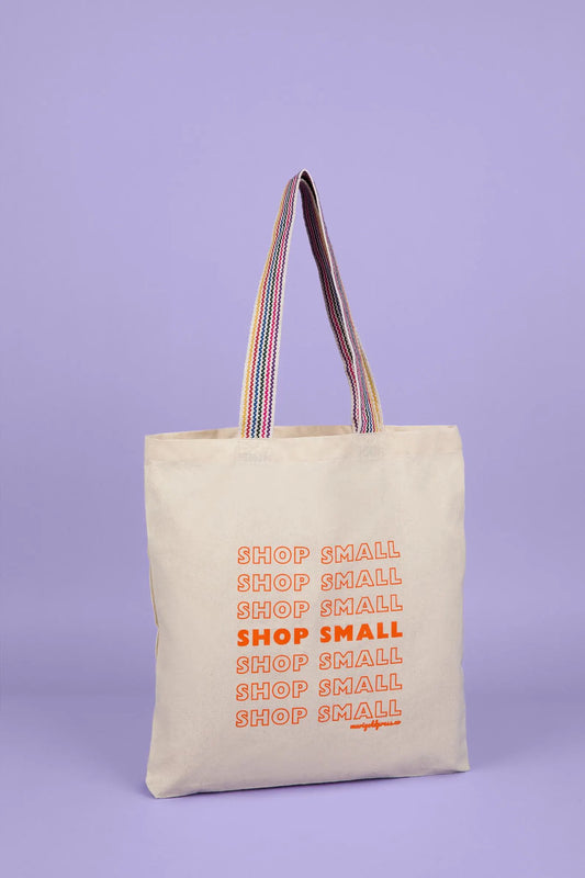Recycled Cotton Shop Small Tote Bag