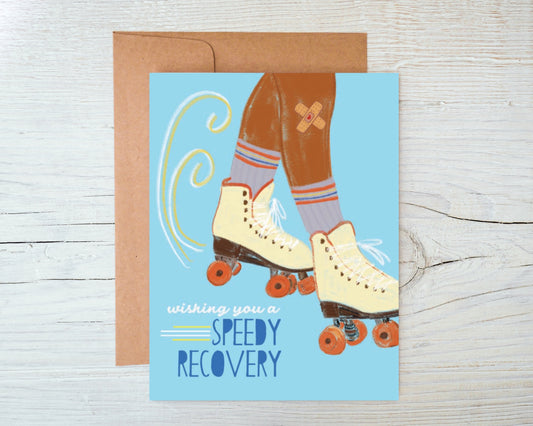 Roller Skates Speedy Recovery- Get Well Soon Card
