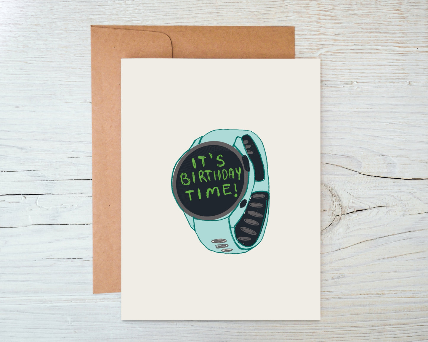 Birthday Time - Digital Watch Birthday Card