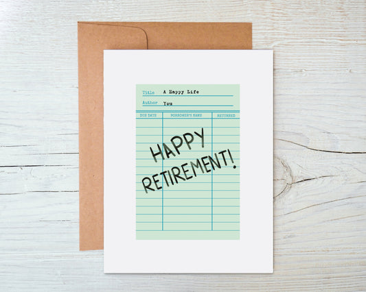 Library Card Retirement Card