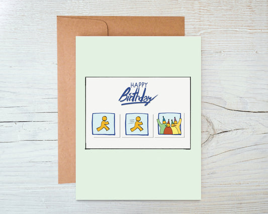 Dial Up AOL 90s Birthday Card