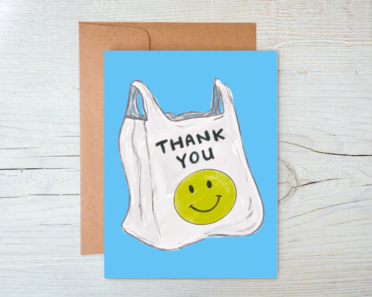 Smiley Thank You Bag Card