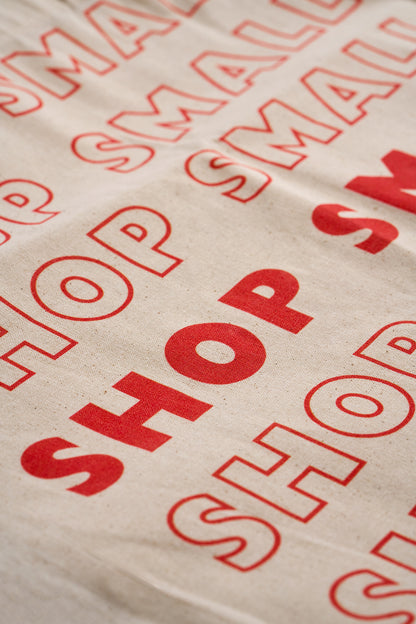 Shop Small Organic Cotton Tote Bag 16 x 16 In Natural