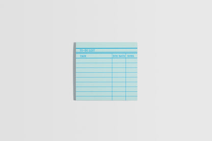 Library Card Post-It Notes Sticky Notes - Green