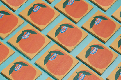 Orange Grocery Sticker  Post-It Notes Sticky Notes