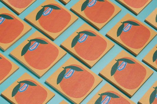 Orange Grocery Sticker  Post-It Notes Sticky Notes