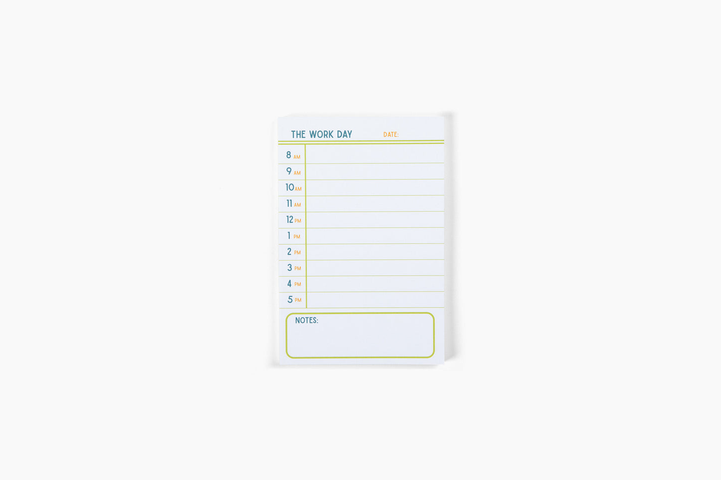 The Work Day 4x6 Notepad