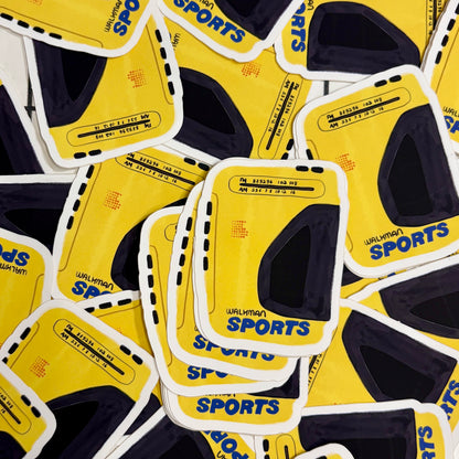 Yellow Sports Walkman Matte Vinyl Sticker