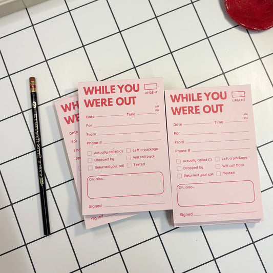 While You Were Out Notepad - Case of 4